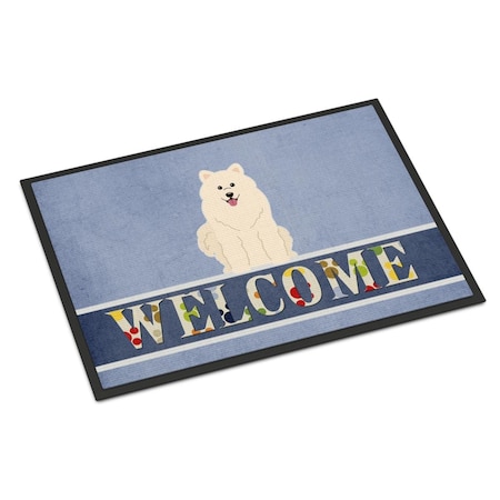 Carolines Treasures 18 x 27 in. Samoyed Welcome Indoor or Outdoor Mat CA70990